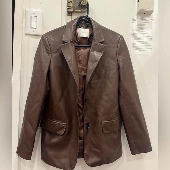 Artizia Brown Faux Leather Blazer - Picture 3 of 3